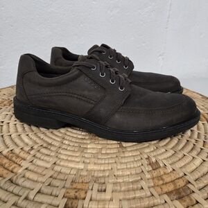 Ecco Dark Brown Oiled Leather Casual Dress Shoes 11-11.5
